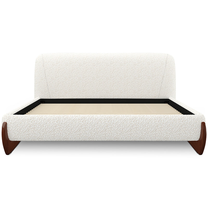 Double bed 160x200 CM Bed - Upholstered in Bouclé Fabric - Dream - gallery 1