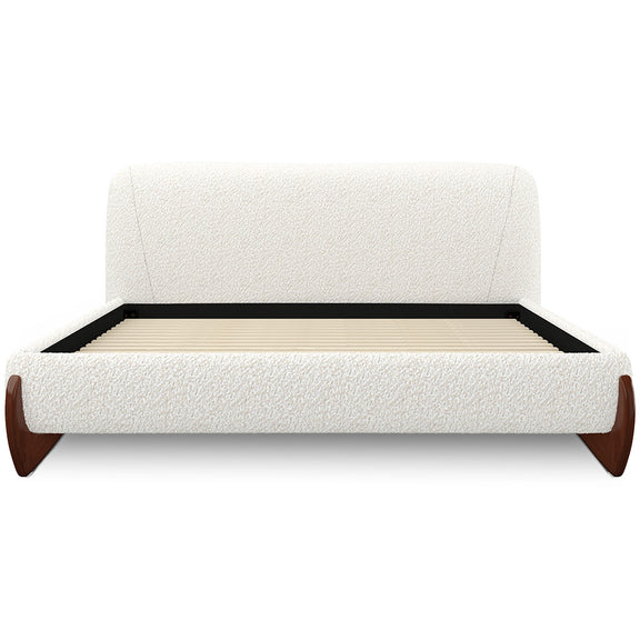 Double bed 160x200 CM Bed - Upholstered in Bouclé Fabric - Dream - gallery 1