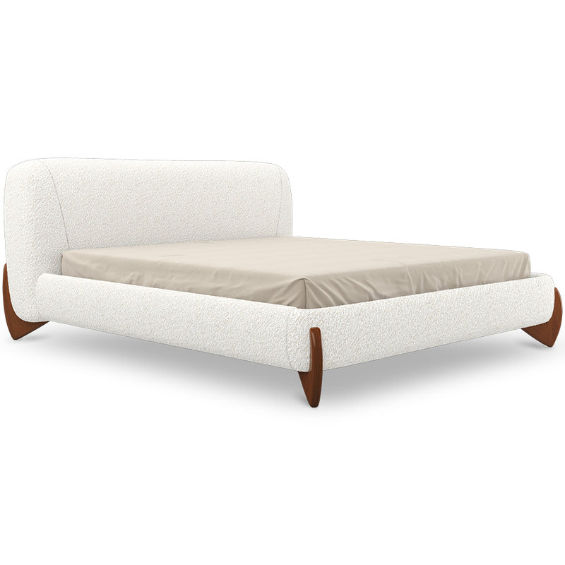 Double bed 180x200 CM Bed - Upholstered in Bouclé Fabric - Dream - gallery 4