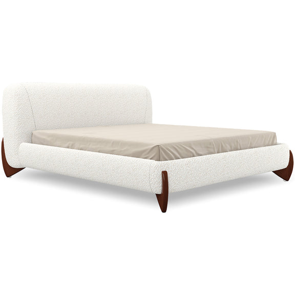 Double bed 160x200 CM Bed - Upholstered in Bouclé Fabric - Dream - gallery 5
