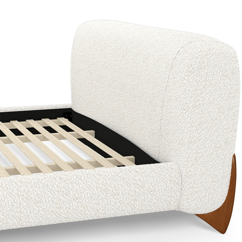 Double bed 180x200 CM Bed - Upholstered in Bouclé Fabric - Dream - gallery 9