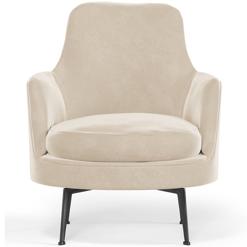 Contemporary Style Upholstered Velvet Design Armchair - Hanneh