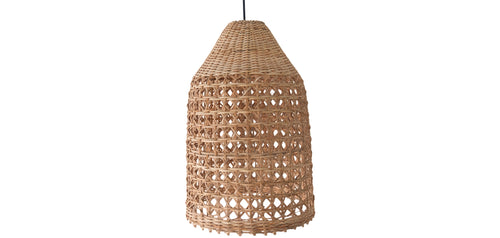 Lampe de plafond en rotin - Lampe suspendue de stile Boho Bali - Fai