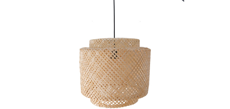 Lustre de plafond en bambou - Suspension de style Boho Bali - Hya