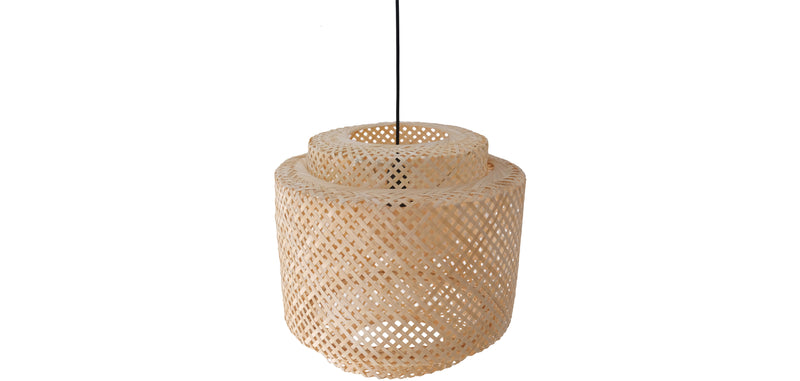 Lustre de plafond en bambou - Suspension de style Boho Bali - Hya