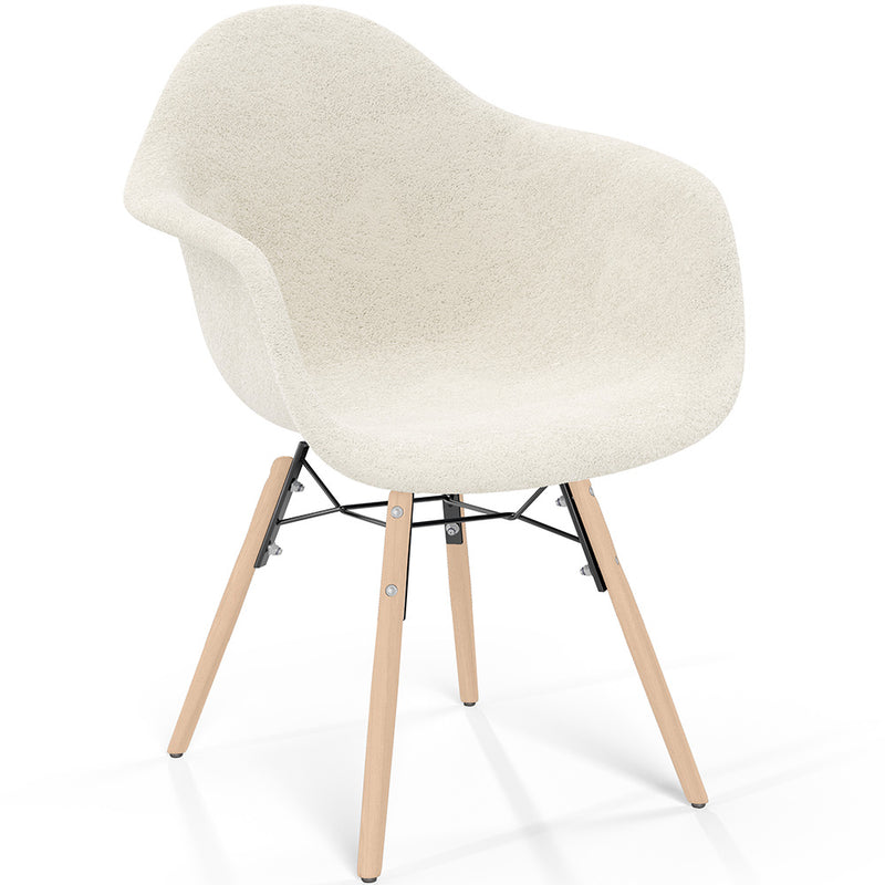 Chair with arms - Upholstered bouclé - Scandinavian - Dining room, office or waiting room - Nordika