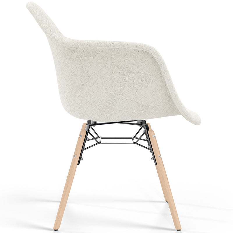 Chair with arms - Upholstered bouclé - Scandinavian - Dining room, office or waiting room - Nordika