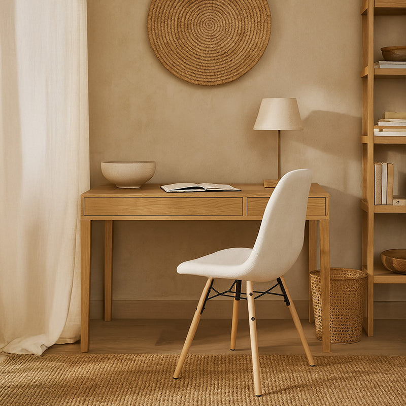 Dining chair Scandinavian upholstered in bouclé – Dining or desk - Skögur