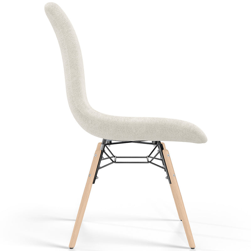 Dining chair Scandinavian upholstered in bouclé – Dining or desk - Skögur