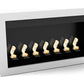 Contemporary white wall-mounted bio ethanol fireplace - VPF-FD50-WHITE