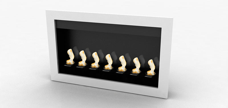 Cheminée bio éthanol murale contemporaine blanche - VPF-FD50-WHITE