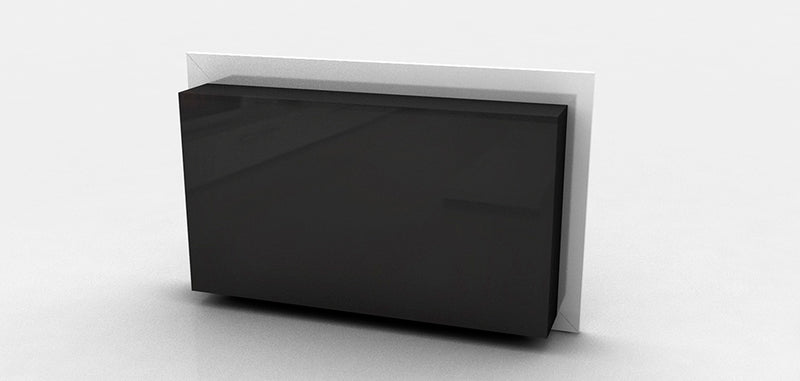 Cheminée bio éthanol murale contemporaine blanche - VPF-FD50-WHITE