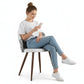 Dining Chair - Upholstered in Black and White Patchwork - Evelyne