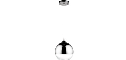 Lampe de plafond design sphérique - Lampe suspendue en métal chromé - 40cm - Speculum