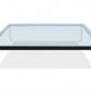 Table basse carrée - Verre - 120 cm - Kart