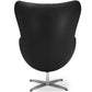 Fauteuil avec Accoudoirs - Revêtu de Similicuir - Design Oeuf - Brave