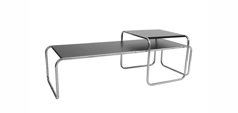 Pack de 2 tables basses empilables - bois et acier - Lacky