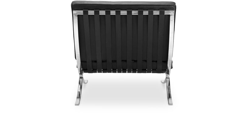 Fauteuil design avec repose-pieds - Revêtement en cuir - Town