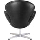Armchair with Armrests - Upholstered in Leather - Svin