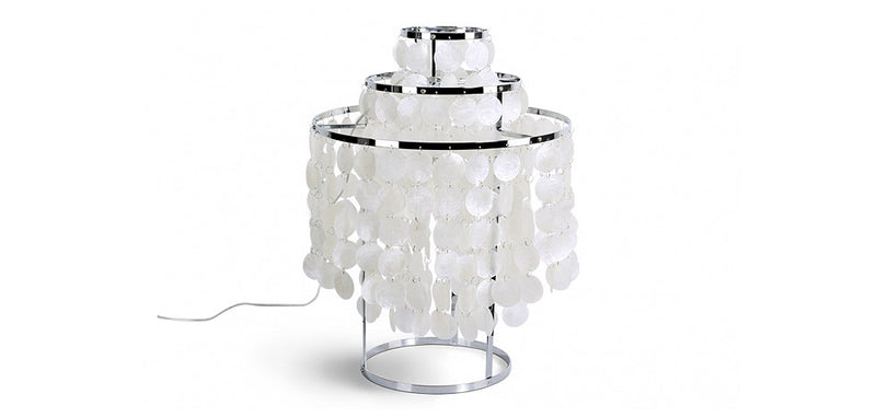 Lampe de Table à Disques en Nacre - Lampe de Salon - Fun