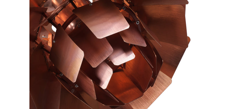 Lampe de plafond en bronze - Petite lampe suspendue au design d'artichaut - Atrich