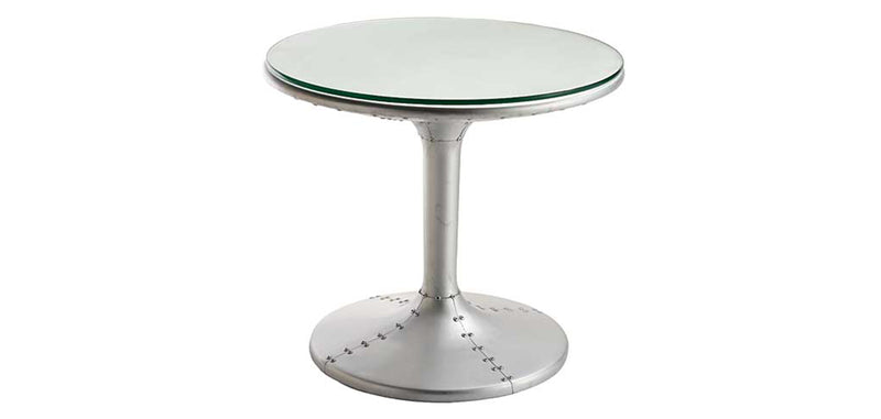 Table basse ronde - Table d'appoint style aviateur - Métal - Tulip
