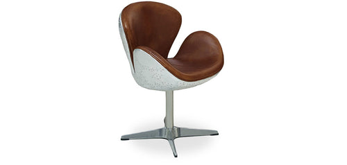 Fauteuil avec Accoudoirs - Style Aviateur - Cuir et Métal - Aviator