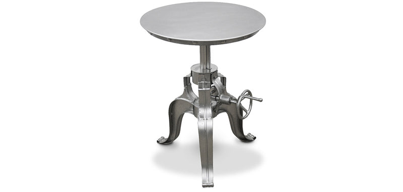 Table d'appoint - Design industriel en fer - Argent - Barin