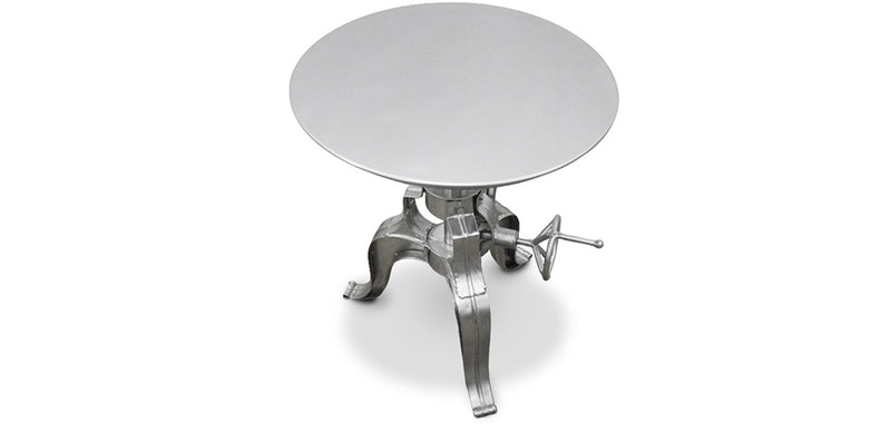 Table d'appoint - Design industriel en fer - Argent - Barin