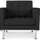 Fauteuil avec accoudoirs - Revêtu de cuir - Town