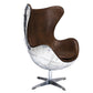 Armchair with Armrests - Aviator Style - Leather and Metal - Cocoon