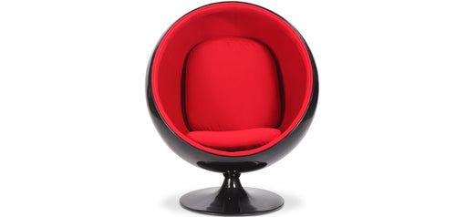 Fauteuil design boule - Revêtu de tissu - Baller