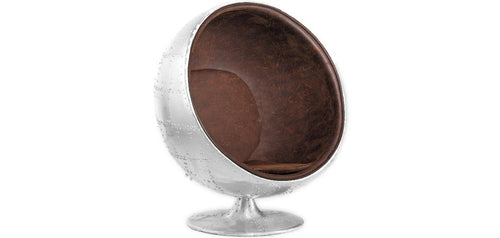 Fauteuil design en forme de boule - Style aviateur - Revêtu - Baller