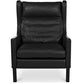 Fauteuil avec accoudoirs - Style rétro - Revêtu de cuir - Michal