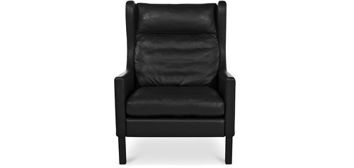 Fauteuil avec accoudoirs - Style rétro - Revêtu de cuir - Michal