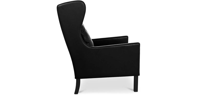 Fauteuil avec accoudoirs - Style rétro - Revêtu de cuir - Michal