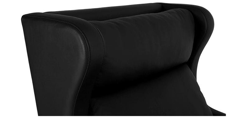 Fauteuil avec accoudoirs - Style rétro - Revêtu de cuir - Michal