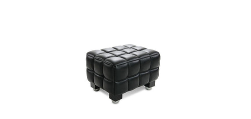 Padded Design Footrest - Nubuck Leather Covering