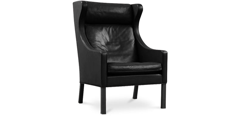 Fauteuil avec Repose-Pieds - Revêtement en Cuir - Micah