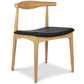 Dining chair - Scandinavian style - Wood and leather - Lanan
