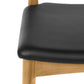Dining chair - Scandinavian style - Wood and leather - Lanan