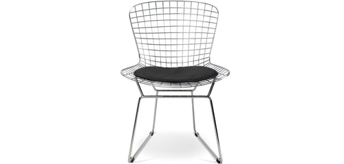 Dining Chair in Steel – Grid Design with Cushion – Lived - gallery 1