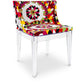 Cadeira de sala de jantar - Transparente - Design com apoios de braços - Miss Style