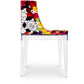 Cadeira de sala de jantar - Transparente - Design com apoios de braços - Miss Style