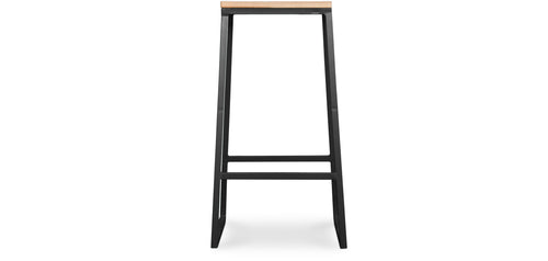 Industrial design stool - wood and metal - 76cm - Big Boy