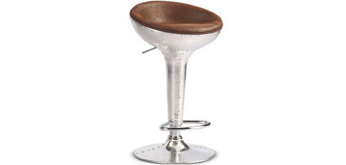 Tabouret rond en métal - style aviateur - 70 cm - Aviator
