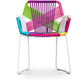 Chaise d'extérieur avec accoudoirs - Chaise de jardin - Multicolore - Frony