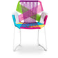 Chaise d'extérieur avec accoudoirs - Chaise de jardin - Multicolore - Frony