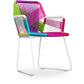 Chaise d'extérieur avec accoudoirs - Chaise de jardin - Multicolore - Frony