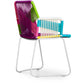 Chaise d'extérieur avec accoudoirs - Chaise de jardin - Multicolore - Frony
